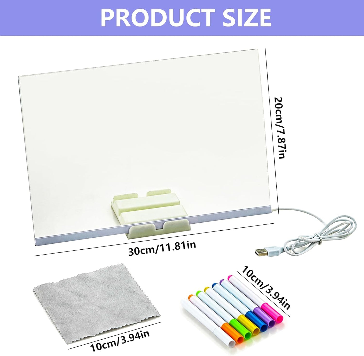 MagicGlow Learning Board with 7 Color Pens