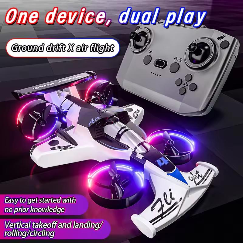 2-in-1 RC Drift Car & Flying Drone Toy