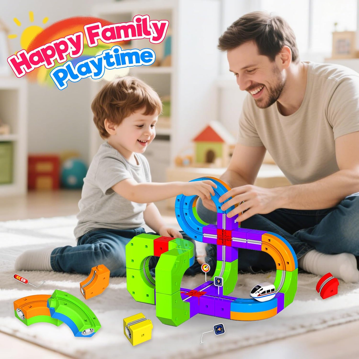 Magnetic Train Truck Builder Set