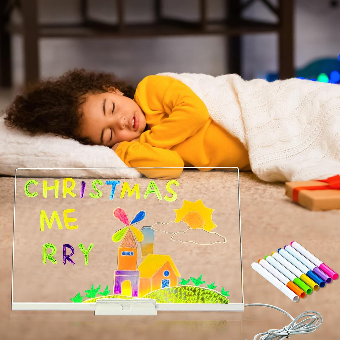MagicGlow Learning Board with 7 Color Pens