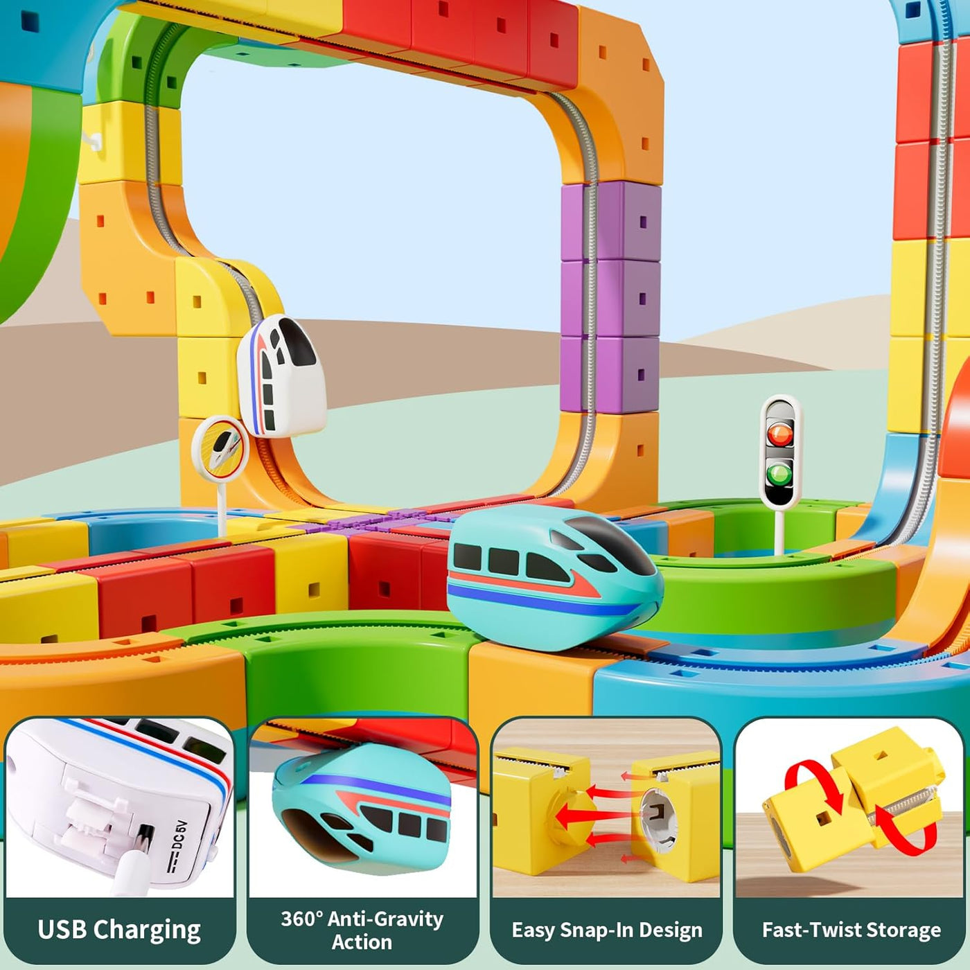 Magnetic Train Truck Builder Set