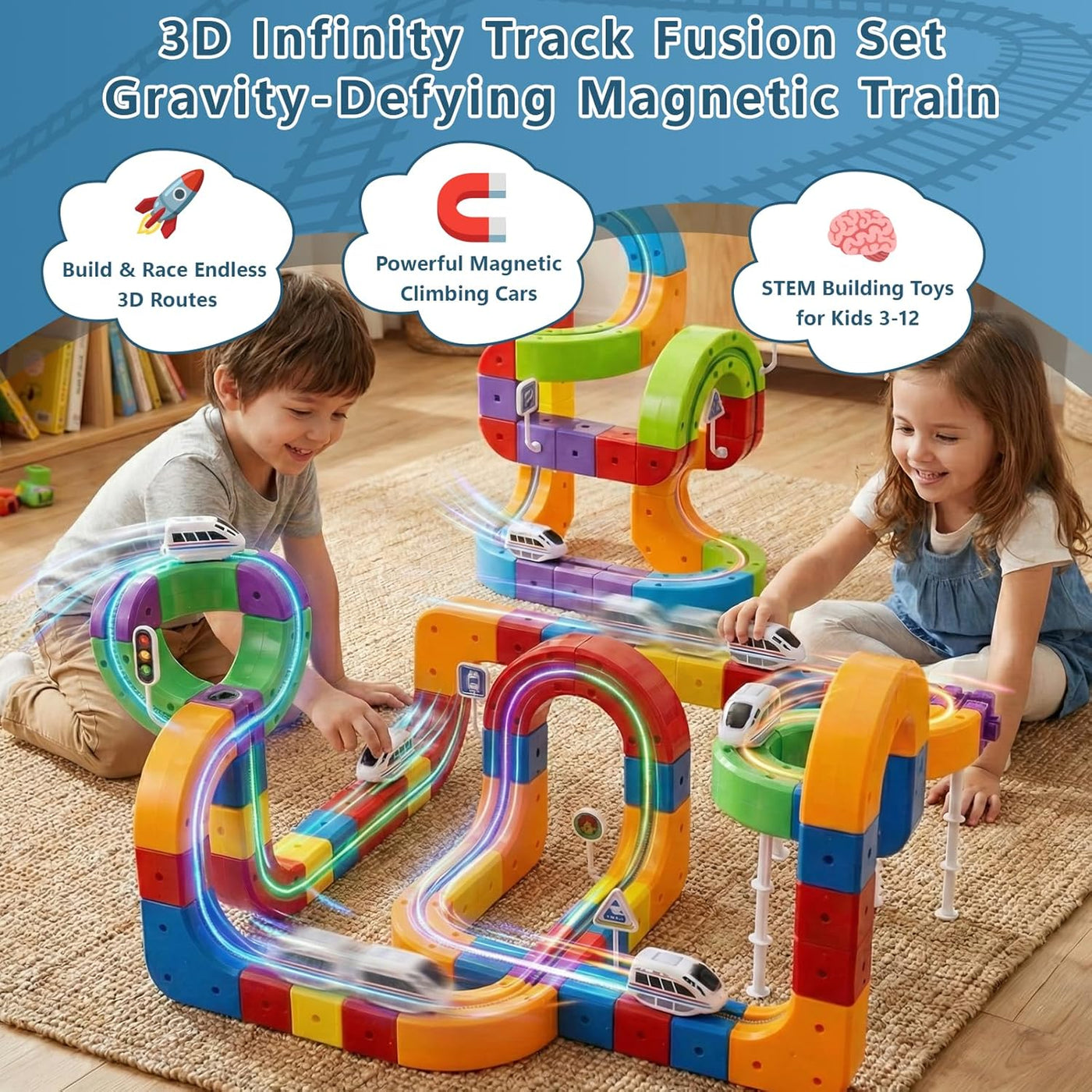 Magnetic Train Truck Builder Set