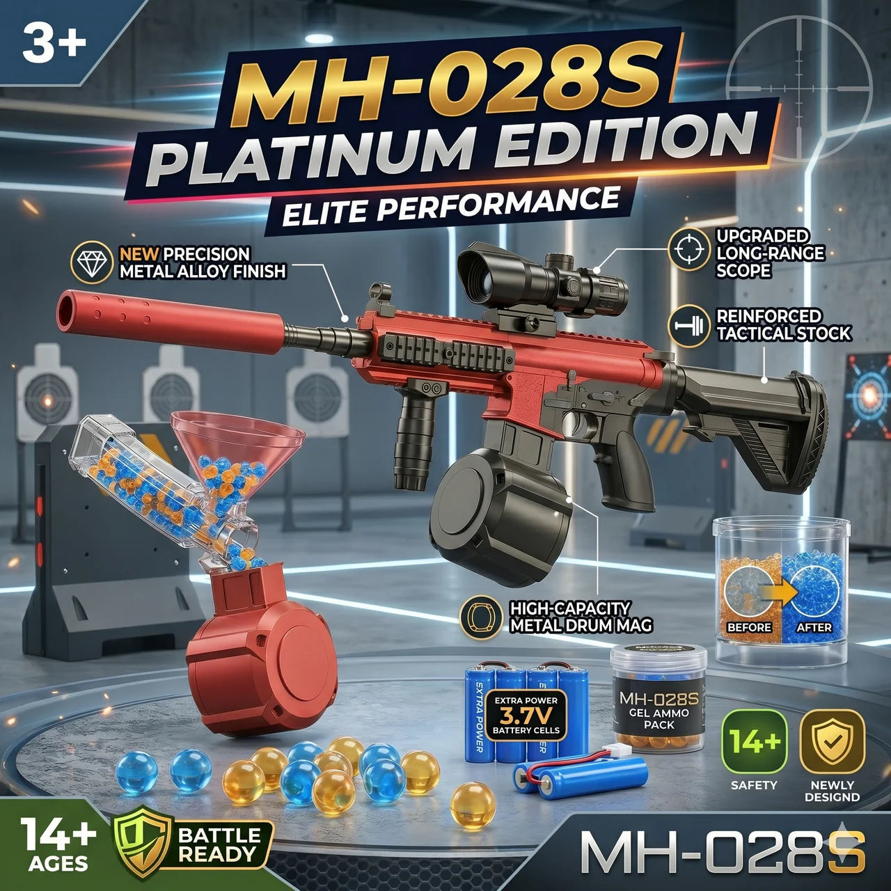 MH-028A Pro Edition Electric Gel Ball Blaster Gun