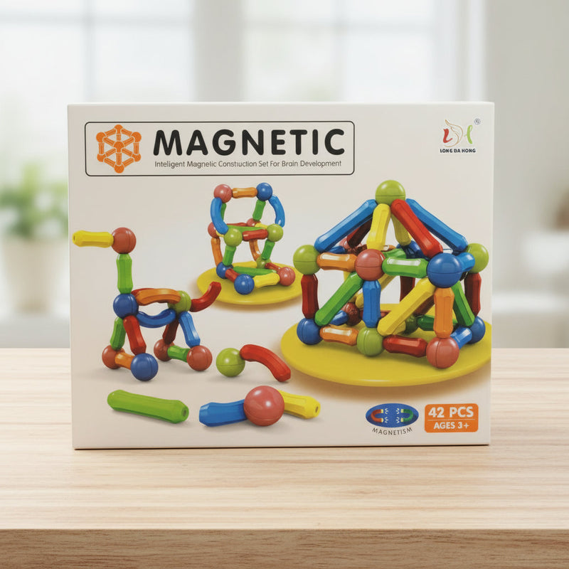 Magnetic Building Blocks Set of 42 Pieces
