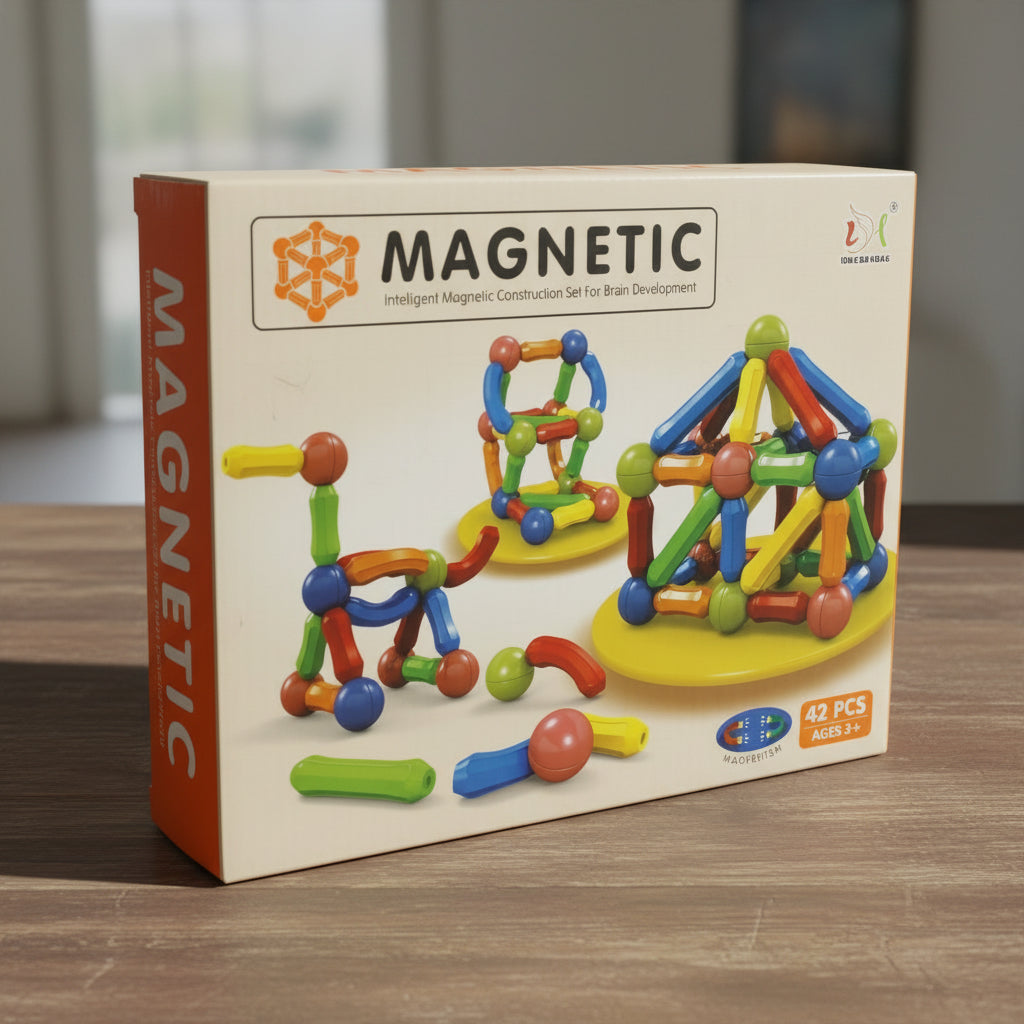 Magnetic Building Blocks Set of 42 Pieces