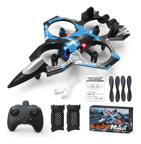 ABS Plastic Fighter Jet RC Drone – 360° Stunt Flying with LED Lights