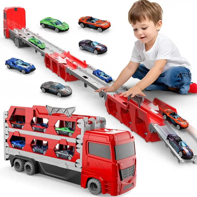 2 in 1 Transport Truck Toy Cars