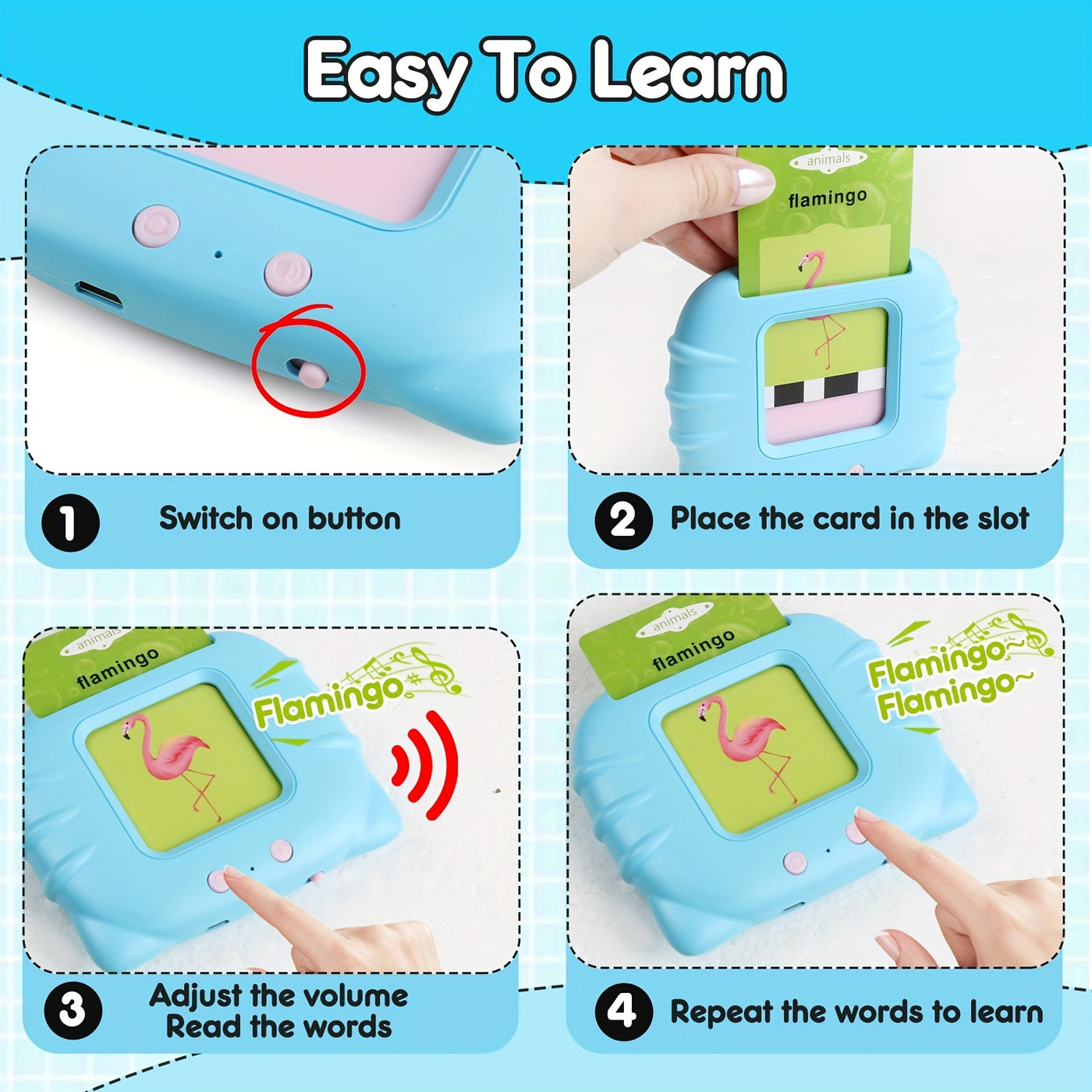 Talking Flash Cards Reading Machine