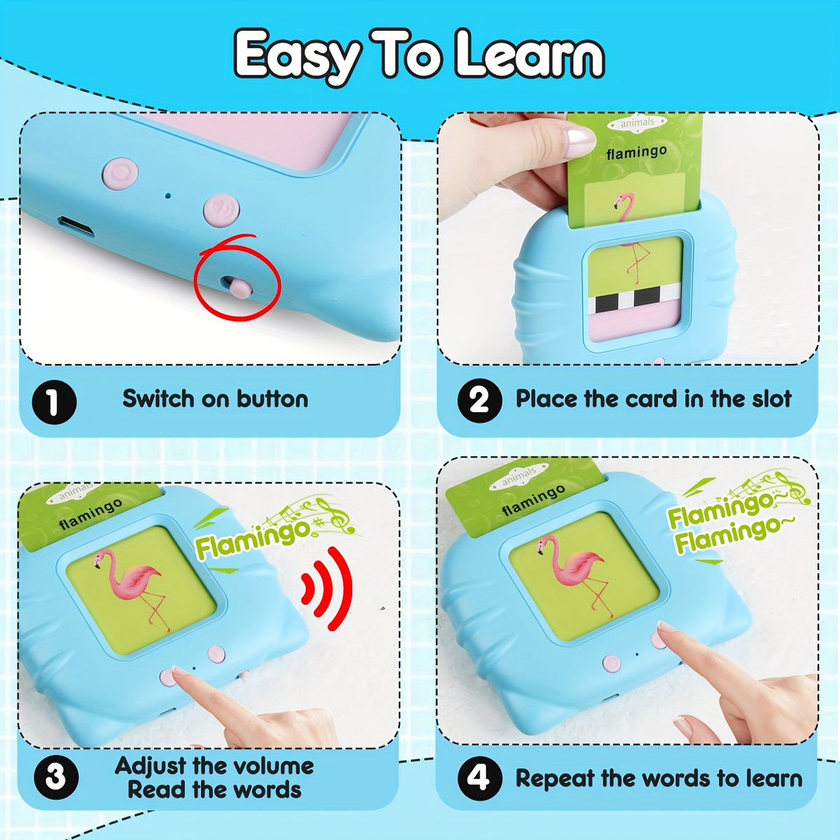 Talking Flash Cards Reading Machine