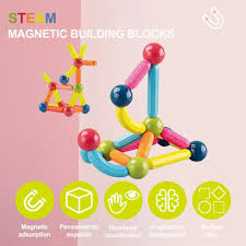 Magnetic Building Blocks Set of 42 Pieces