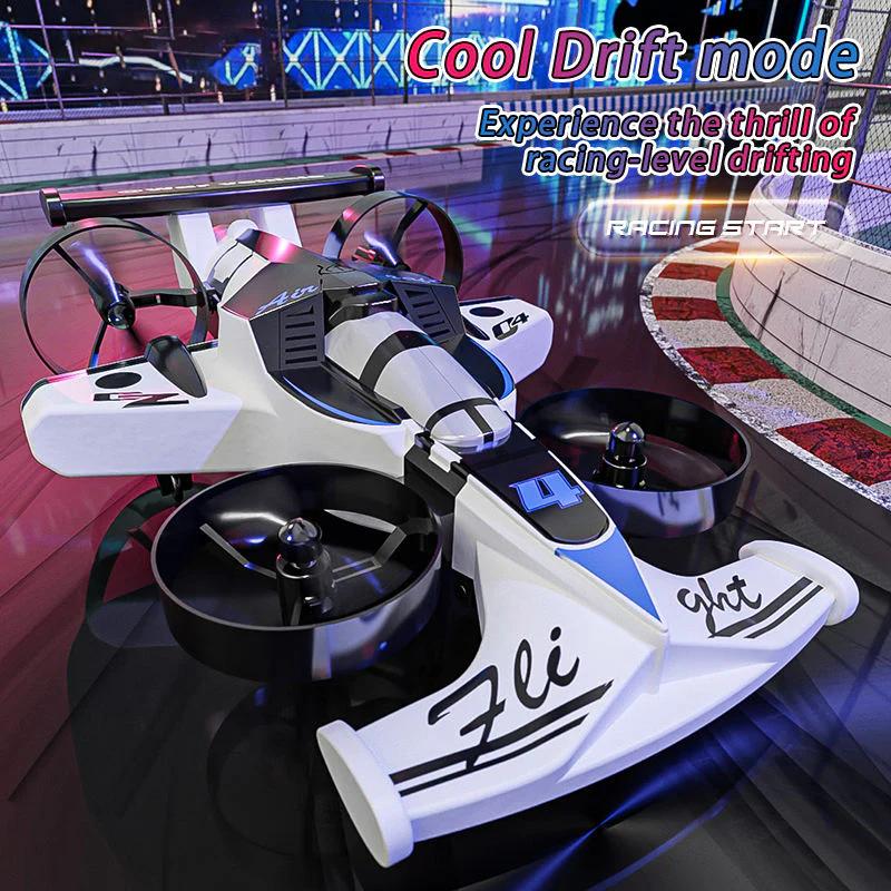2-in-1 RC Drift Car & Flying Drone Toy